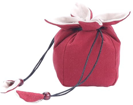 ABOOFAN Teekannenbeutel Aus Baumwollleinen Stofftaschen Kordelzug Schmuckbeutel Geldbörse Mit Kordelzug Tasche Mit Kordelzug Japanisch Kung-fu-Tee Reisen Tee Set Baumwolle Und Leinen