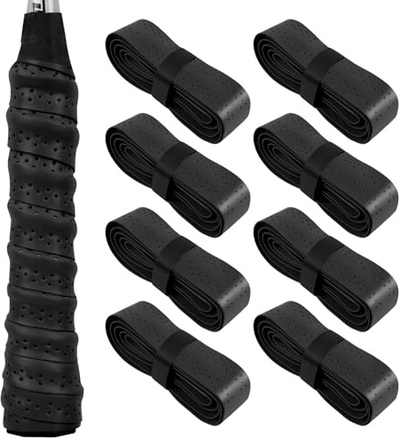 flintronic 8 Pezzi Grip Racchetta Tennis, Nastro Grip per Racchetta, Nastro Antiscivolo, Grip per Racchette da Tennis e Badminton con Super Traspirante Assorbente Asciugatura Rapida