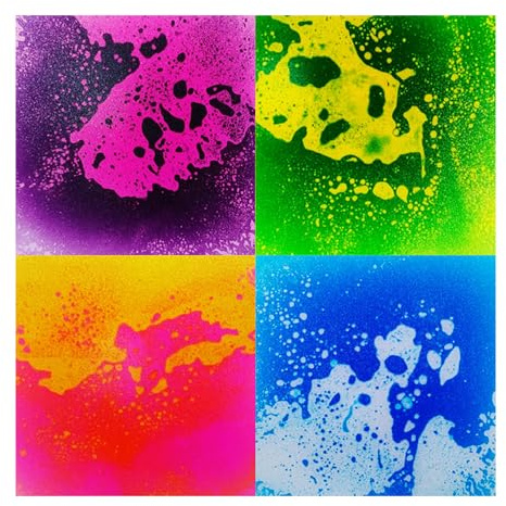Bublu Home Decor Floor Mats Toddler Sensory Toys Baby Play Mat Liquid Tiles Classroom Must Haves Puzzle Flooring Game Kids Babies Activity Playground Elementary Color Water Carpet 15.7x15.7 4pc Pack
