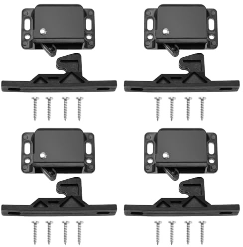 Namvo 4 Pack RV Drawer Latches and Catches, Pull Force Cabinet Doors Push to Close Latch RV Cabinet Door Replacement Latch for Camper, Home, Kitchen, Bathroom, Office