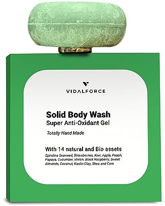Gel Solido Cuerpo Ultra Duro Equivale a 3000 ml Artesanal 100% Natural y BIO I Jabon neutro pastilla sin sulfatos ni químicos I Pastilla jabon con pH neutro I Jabon Biodegradable. 85g