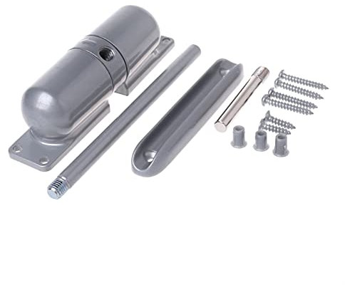 Kit opérateur de porte 1 Définir la porte de ressort montée en surface réglable Automatique Automatique 180 degrés Non Positionnement Matériel de porte 10-70 Kgs Opérateur automatique électrique(Grey)