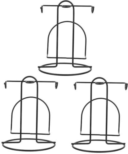 3st Kaffeetassenhalter Aus Eisen Espresso Boden Plattenhalter-ausstellungsständer Desktop-geschirrhalter Plattenständer Kaffeetassentrockner Tassenabtropfständer Tellerhalter Black Cabilock