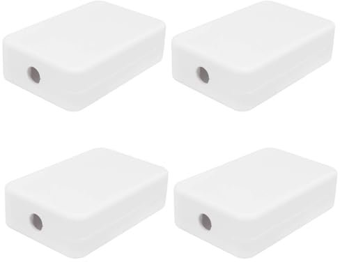 Create idea Lot de 4 boîtes de jonction en ABS - 55 x 35 x 15 mm - Étanche - Pour projets électroniques - Blanc
