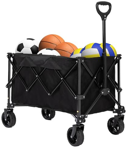 RYGEO Festival Trolley Utility Wagon Cart 140L Capacity with Telescopic Handle for Gardening, Camping, Shopping and Outdoor Sport
