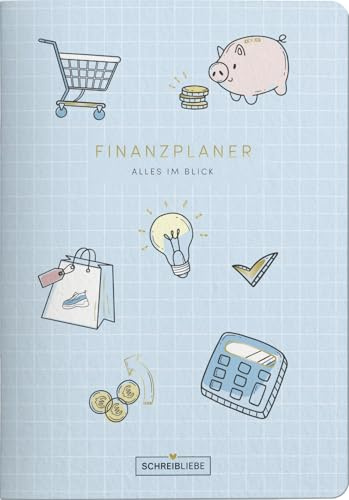 Korsch Verlag Finanzplaner - Dein Alltagshelfer - A5 - Eintragbuch zum Ausfüllen - 14,8 cm x 21 cm vegan - Notizheft - SchreibLiebe