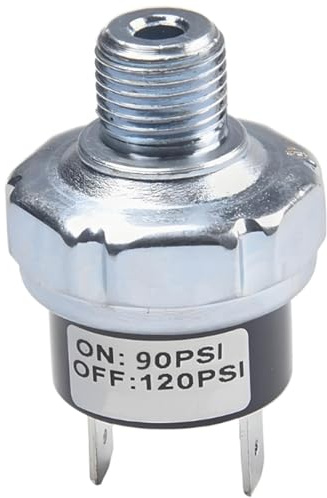 LKRXW Interruttore Controllo Pressione Pompa Aria 90-120 PSI Pressostato | Valvola di Controllo Compressore d'aria 1/4 NPT Pressostati Compressori Dell'interruttore Automatico