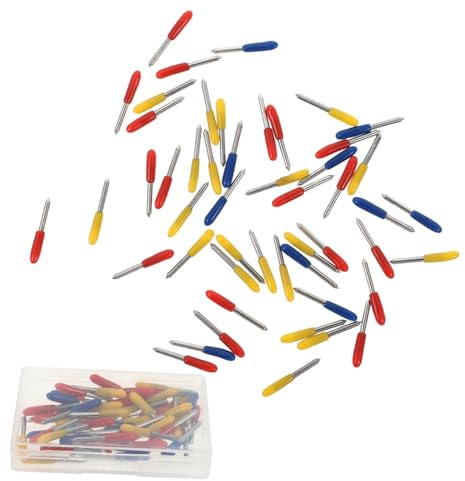 Housoutil 50pièces Outils de Découpe pour Lettrage et Machines de Découpe Lames de Rechange pour Vinyle et Tissu
