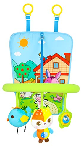 Baby Car Seat Toy, Adjustable Car Seat Toys Fun Hanging Engaging Travel Baby Toy for Different Newborn Babies Boy Girl Rear 0 to 12 Months