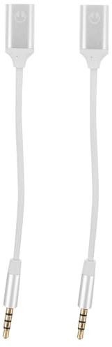 BESPORTBLE Lot de 2 Adaptateurs USB-C vers Prise Casque 35 MM Argentés Câble Audio avec Connecteur Mâle USB-C vers Femelle Jack Compatible Smartphones Tablettes et Ordinateurs Portables