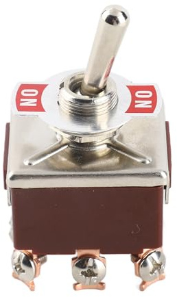 Interrupteur à Bascule 2 Positions 3PDT 9 Broches 12mm 15A 250VAC - Durable, Compact, Facile à Monter pour Industrie et Automobile