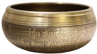 Juego de cuencos tibetanos de 11 cm, cuenco tibetano martillado a mano, adorno de cuenco de cobre para meditación y limpieza de oídos
