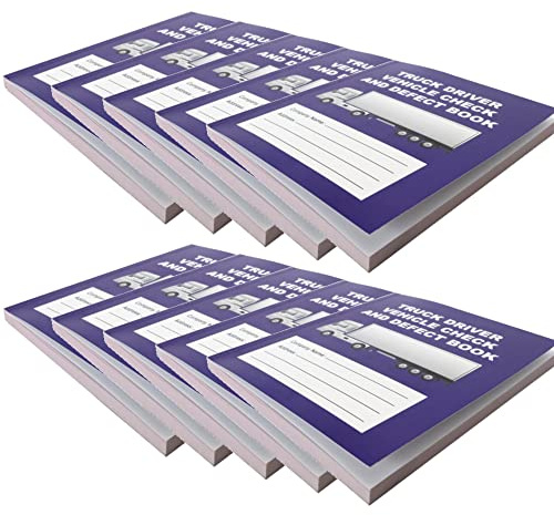 (Pack of 10) Daily Check Driver Defect Book HGV Truck Van 50 Page Defect Fault Report Booklet