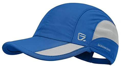 GADIEMKENSD Quick Dry Baseball Cap Mens Womens Cooling Running Hat Summer Sun Hats Workout Accessories for Golf Hiking Gym Cycling Walking Outdoor Camping (Blue, M-L)
