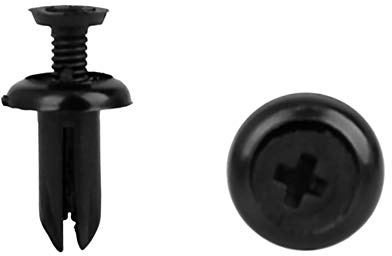 sourcing map 30 Stücke 5 mm schwarze Kunststoffnieten Push Type Panel Retainer Fastener Clip für Auto | Schwarz, Kopfdurchmesser 10 mm, Stammlänge 12 mm, Größe 16 x 10 mm, Universalfahrzeuge, Qualität, Langlebig