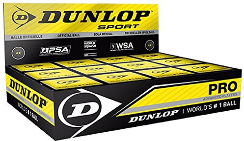 Dunlop Sports Pro XX Squashbollar med hög höjd, enkel grön prick, låda med 12