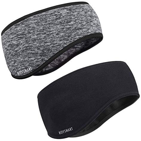 Fascia per Capelli Invernale, Roysmart Headband Sport Fascia Paraorecchie Fascia Elastica per Running, Sciare, Uomo, Donna - 2 Pezzi
