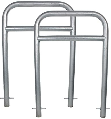 2x Fahrradanlehnbügel zum Einbetonieren Fahrradständer Anlehnbügel Anlehnständer Poller Ständer feuerverzinkt Fahrradständer Fahrrad Ständer Rad Baumschutzbügel