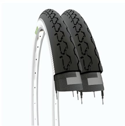 ECOVELO Neumáticos para Bicicleta, Adultos Unisex, Blanco/Negro, 24 pulgadas