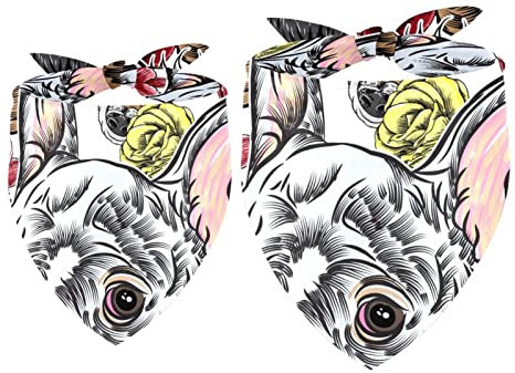 Hundehalstuch, Labradoodle, Collie, Mops, französische Bulldogge, Mädchen, Jungen, Lätzchen, Hundeschal, Zubehör für kleine, mittelgroße und große Hunde, Welpen, Katzen, Haustiere, 2 Stück