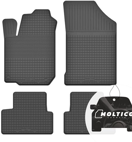moto-MOLTICO Gummimatten Auto, 4-teiliges Set, Allwetter Gummi Fußmatten mit Rand, Antirutsch & Wasserfest Autoteppiche - passend für Opel Mokka X 2016-2019