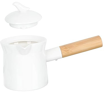 MAGICLULU Hand-held Teapot Ceramic Lid for Japanese Style Tea Making Use As Milk Holder Coffee Server in Your Household for Tea and Coffee Servers