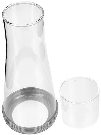 Zerodeko Glass Kettle Elegant Bedside Water Carafe Cup for Home Use Carafe Cup for Bedroom Accessory