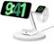 Belkin BoostCharge Pro Cargador inalámbrico magnético 3 en 1 con Qi2 para iPhone 16, 15, 14, 13 y 12, Apple Watch y AirPods (estación magnética de Carga inalámbrica para iPhone de hasta 15 W), Blanco