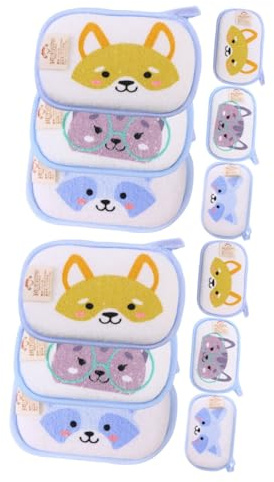 Healeved 12stücke Teiliges Waschhandschuhe Tiermotive Weiche Badetücher Für Cartoon Waschhandschuhe Für Angenehmes Baden Praktisch Und Bequem Für Babypflege Geeignet
