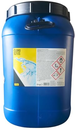 OPIROS Dicloro Granulare 56% Cloro In Polvere A Rapida Dissoluzione Trattamento Shock E Mantenimento Acqua Piscina (25, Chilogrammi)