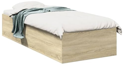 ShGaxin Bettgestell Sonoma-Eiche 100x200 cm Holzwerkstoff, Bett, Jugendbett, Schlafzimmer Bett, Bed Frame - 3281051