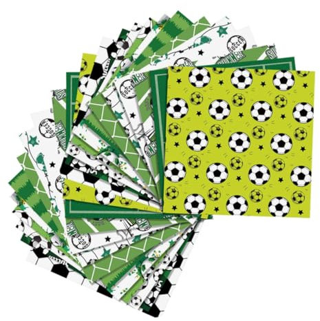 PRETYZOOM 24stücke Fußball Geschenkpapier Mit Sport-fußball-aufdruck Flach Gefaltet Für Fußball-themenparty Und Diy Fußball Basteln