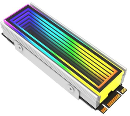 Aorwh Radiatore per Computer M.2 ARGB 2280 SSD M2 Radiatore PC RGB M.2 Nvme Cooler Dissipatore di Effetto Abyss Infinito,
