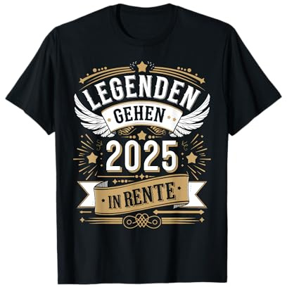 Renteneintritt Geschenke Ruhestand 2025 Rentner Legenden Gehen 2025 In Rente Lustiger Rentner T-Shirt Schwarz Klein Crew Neck Abgerundete Manschette Einfarbig mit Textdruck Basic T-Shirt 1 Count