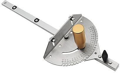 CJNQQJWS Woodworking Table Saw Miter Gauge with Fence Bracket for Table Saws, Band Saws, Router Tables, Disk and Belt Sanders, Yellow Handle