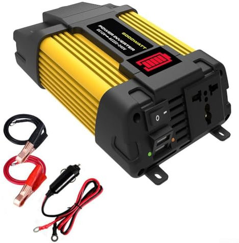 Inversor de corriente para coche 6000 W CC 12 V a CA 110 V/220 V convertidor con pantalla LED de batería (110 V)