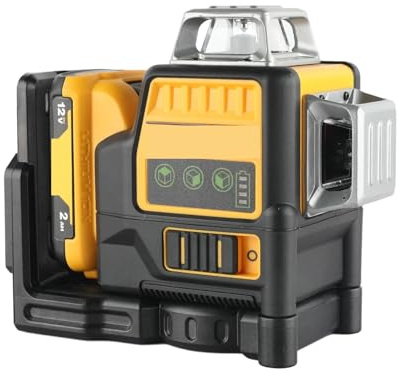 La-ser Nivel, Nivel Láser De 12 Líneas, 3 Lados, 360 Grados, Vertical, Batería De Litio De 12 V, Medidor Verde Horizontal For Exteriores