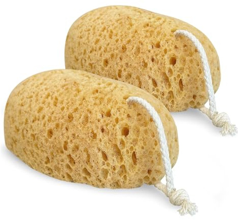 Pack of 2 bath sponges, body sponge with dense foam for women and men, loofah sponge, larger exfoliation for gentle thorough cleaning, suitable for dry skin, sensitive skin