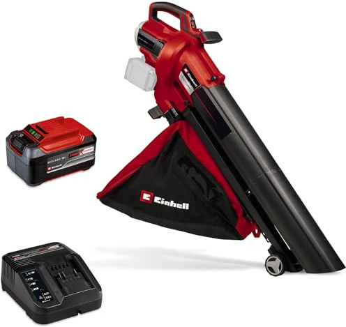 Einhell Professional Akku-Laubsauger VENTURRO 36/240 Power X-Change (36 V, Li-Ion, Saugleistung bis 740 m³/h, Fangsack 45 L, Blasfunktion bis 240 km/h, inkl. 5,2 Ah Akku & Ladegerät)