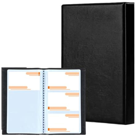 UIEXAY Porte Cartes De Visite Carte De Livre Pvc Cartes, Rangement Carte De Visite, Carnet De Cartes De Visite Polyvalent, Pour Ranger Carte De Visite Cartes Fidélité Porte Carte De Crédit Etc