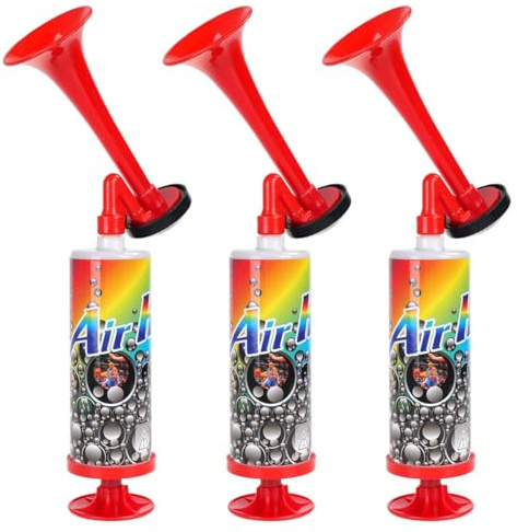 Sanivovonu 3 Stück Air Horn, Lautes Signalhorn für Sportevents, 120 Dezibel Tröte mit Tragbarem Design, Hupe für Outdoor Aktivitäten und Notfälle