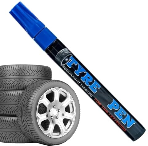 Tire Lettering Paint Pen,Erasable Weatherproof Non-Fading Quick Dry Tyre Drawing Marker | Metal Rocks Drawing Lettering Pen | for Vehicle Motorcycle Bikes Metal Glass
