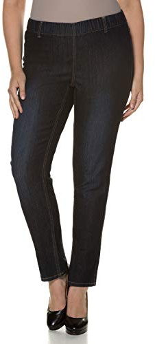 Ulla Popken Donna Jeggings Denim, Pantaloni Sienna, Blu Jeans Scuro, 38W x 32L