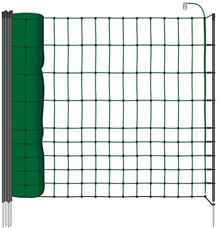 VOSS.farming 25m Tiernetz, Tierzaun 75cm, grün Hundezaun Katzenzaun Hasenzaun Marderzaun