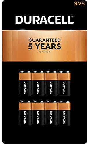 Duracell 9V Alkaline Batteries 8 Count