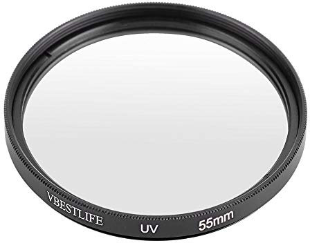 Makro Einzelne DSLR Kamera UV Sonnenfilter,Universal Premium Ultra Slim UV Filter, Linsenschutzfilter, Wasserdichter Kratzer Staub Fingerab Druck resisatance(55mm / 2.17in)