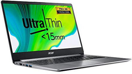 Acer Swift 1 SF114-32 14 inch Laptop - (Intel Pentium N5000, 4GB RAM, 128GB SSD, Full HD Display, Windows 10 in S Mode, Silver)