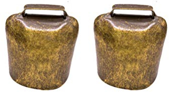 EXCEART 2 Stück Schafsglocke Anti-Diebstahl Nutztier Verdicken Eisenglocke Haustier Schäferhalsband Vintage Glocke Ornament für Home Farm Bronze 37G