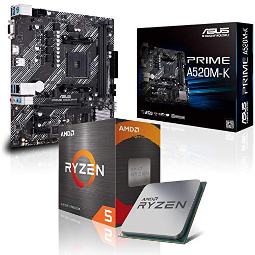Memory PC Aufrüst-Kit Bundle Ryzen 5 5600X 6X 3.7 GHz Prozessor, A520M-A II Mainboard (zusammengebaut inkl. Bios Update + Funktionskontrolle)