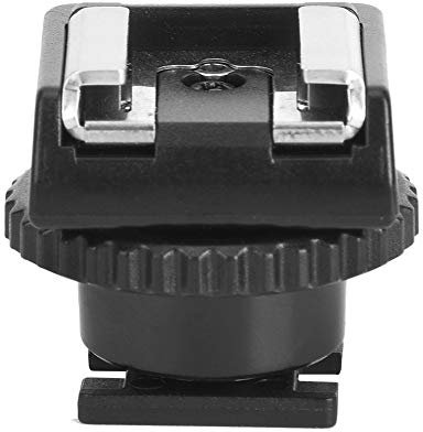 Akozon Camcorder Hot Shoe Adapter, Black ABS CSM-3, Hot Shoe Mount Adapter for External Flash, Compatible with Camcorder, Lightweight and Easy to Install